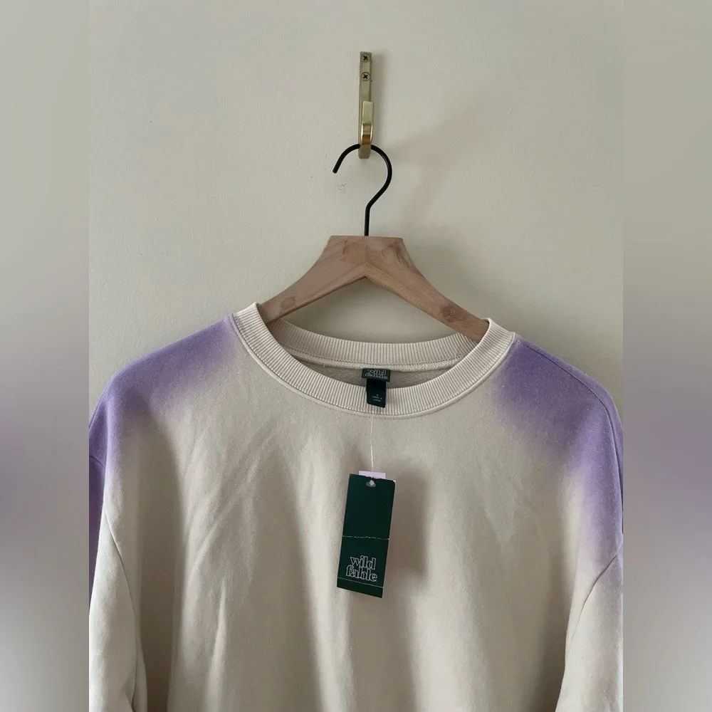 WILD FABLE Ombré Dip Tie Dye Crewneck Pullover Sweatshirt Size Small NWT - Picture 4 of 7
